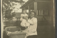 Emma and Eloise Rodkey with a Baby Carraige